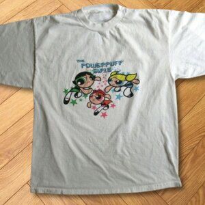 Powerpuff Girls Retro Graphic Tee Trio Stars White